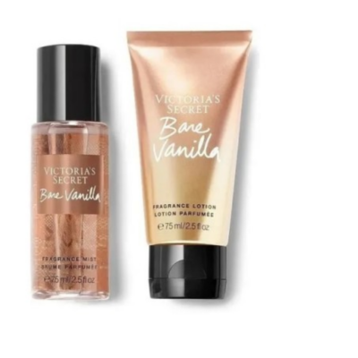 Victoria'S Secret Kit Mini Spray e Loção Bare Vanilla 75ml - Original U.S.A
